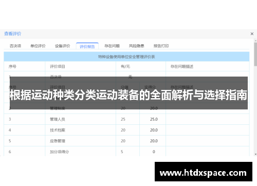 根据运动种类分类运动装备的全面解析与选择指南